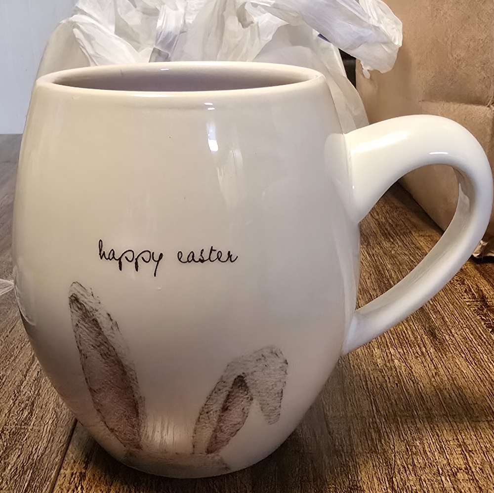 Rae Dunn Cream Happy Easter Mug